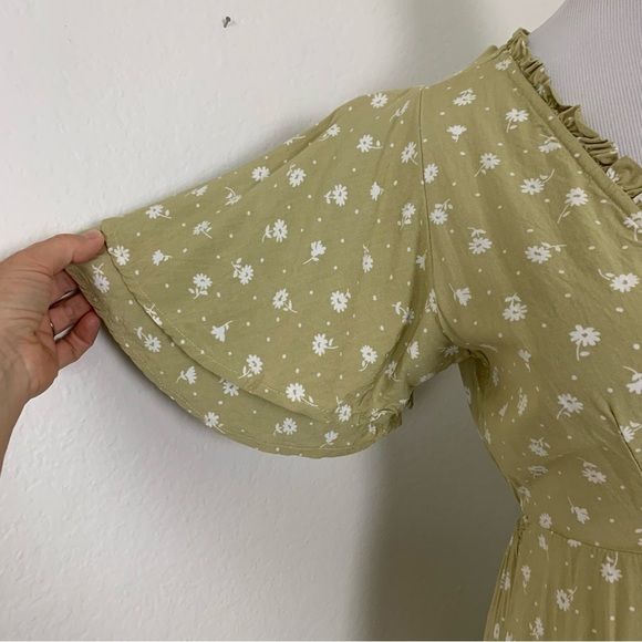 Billabong X The Salty Blonde In Bloom Dress Floral Calico Ruffle Beachy Boho - Picture 8 of 16